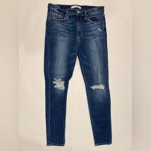 Distressed Blue Jeans